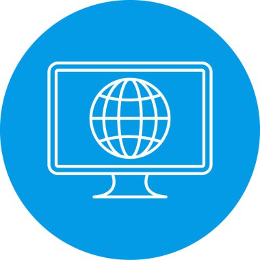 vektör lcd ağ simgesi