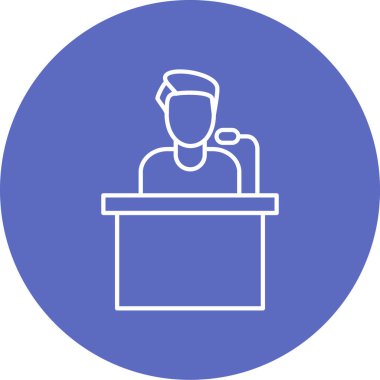 konferans ikonu vektör illüstrasyonu