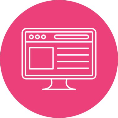 vektör lcd simgesi illüstrasyonu