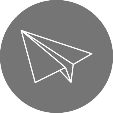 Kağıt düzlem simgesinin vektör çizimi