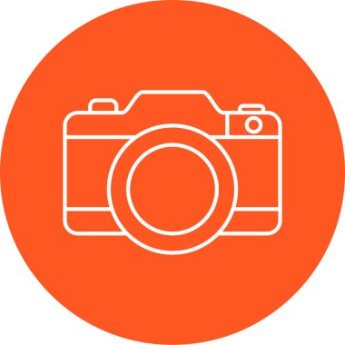 Tek kamera simgesinin vektör illüstrasyonu