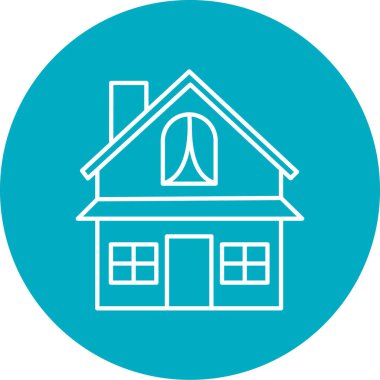 Modern ev simgesinin vektör illüstrasyonu