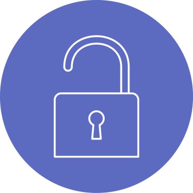 Kilit. Web simgesi basit illüstrasyon