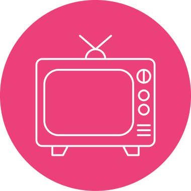 Soyut arka grupta televizyon simgesi izole edildi