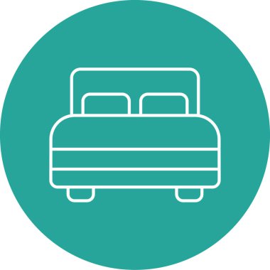 Yatak simgesinin vektör illüstrasyonu