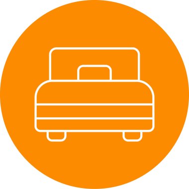 Bir yatak simgesinin vektör illüstrasyonu