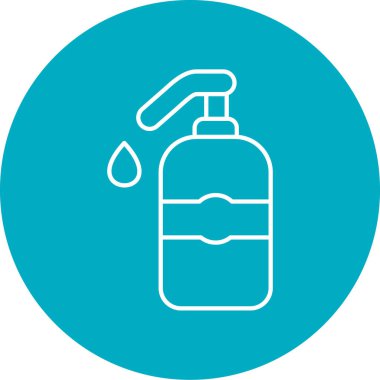 Bir şişe simgesinin vektör illüstrasyonu