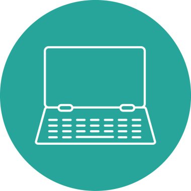 laptop vektör simgesi modern basit illüstrasyon