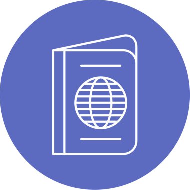 Pasaport. Web simgesi basit illüstrasyon