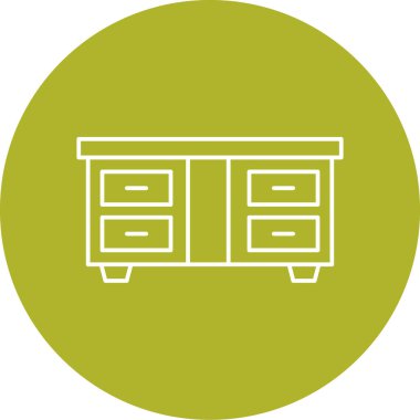 Mobilya simgesinin vektör illüstrasyonu