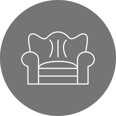 kanepe ikonu vektör illüstrasyonu