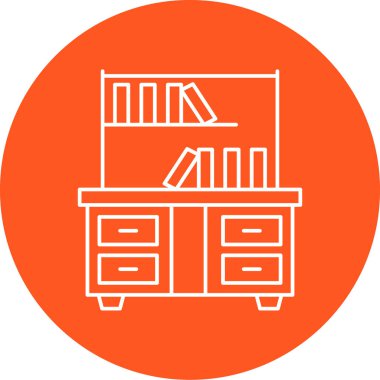 Mobilya. Web simgesi basit illüstrasyon