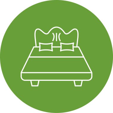 Yatak modern simgesinin vektör illüstrasyonu