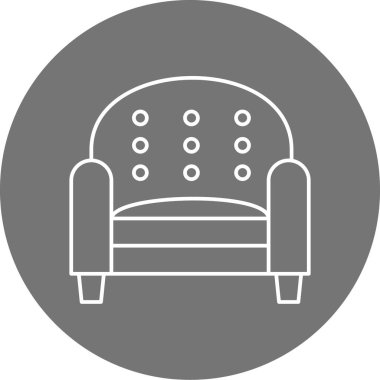 kanepe ikonu vektör illüstrasyonu