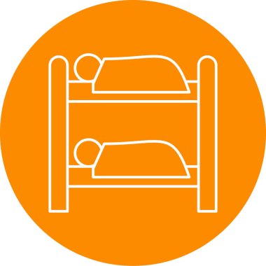 Yatak simgesinin vektör illüstrasyonu