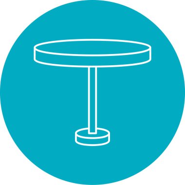 Masa lambası ikonu. Web tasarımı için sandalye vektör sembolünün özet çizimi