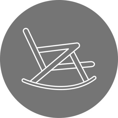 Bir sandalye simgesinin vektör illüstrasyonu