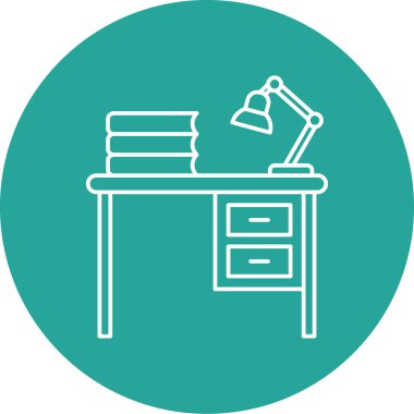 Tablo ve lamba simgesinin vektör çizimi