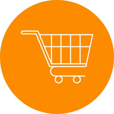 Alışveriş arabası simgesi, vektör illüstrasyonu