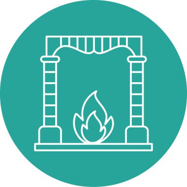 Bir benzin istasyonu simgesinin vektör illüstrasyonu