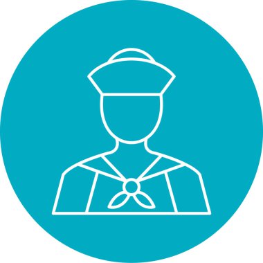 Bir polis simgesinin vektör illüstrasyonu