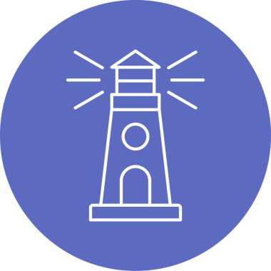 Deniz feneri simgesinin vektör illüstrasyonu