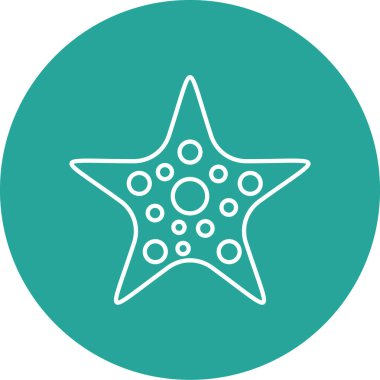 deniz yıldızı ikonu vektör çizimi