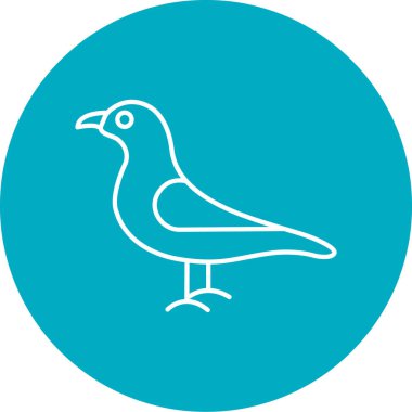 Kuş simgesinin vektör illüstrasyonu