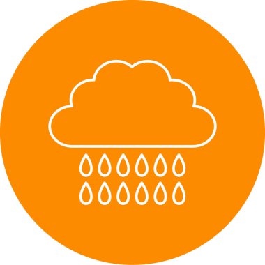 Yağmur. Web simgesi basit illüstrasyon