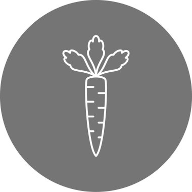 Havuç simgesinin vektör illüstrasyonu