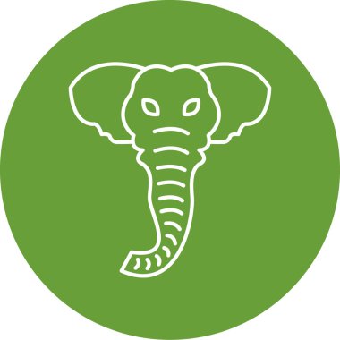 Moda tarzında izole edilmiş bir fil simgesi