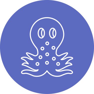 Ahtapot. Web simgesi basit illüstrasyon