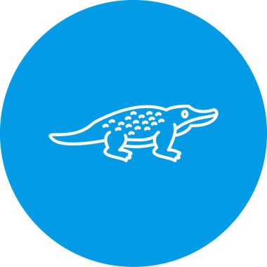 Tek bir dinozor simgesinin vektör çizimi