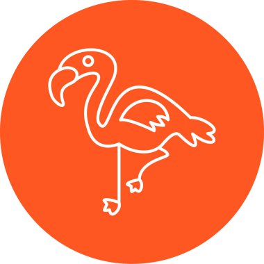 Tek bir kuş simgesinin vektör illüstrasyonu