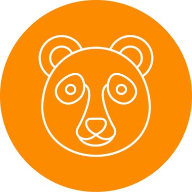 Ayı. Web simgesi basit illüstrasyon