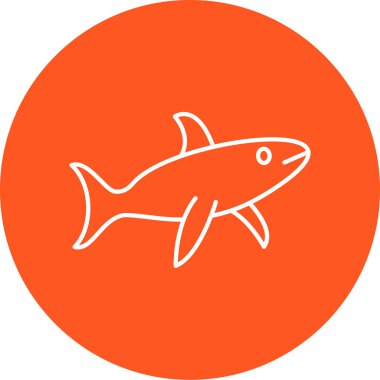 balık simgesi vektör illüstrasyonu