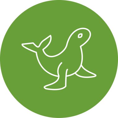 Bir balina simgesinin vektör çizimi