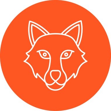 Tilki. Web simgesi basit illüstrasyon