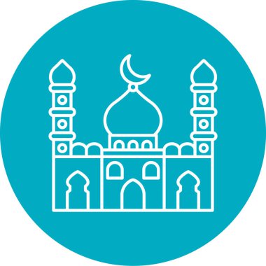 Moda tarzında izole edilmiş cami simgesi