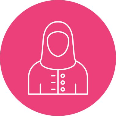 Müslüman kadının simge vektör çizim