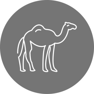 Moda tarzı izole edilmiş arkaplanda deve simgesi