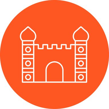 Kale kule simgesi. vektör çizim