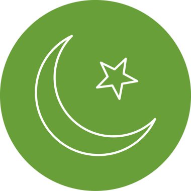 Ay ikonu vektör illüstrasyonu