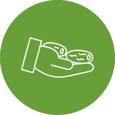 Para simgesinin vektör illüstrasyonu