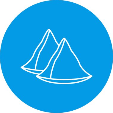 Bir dağ simgesinin vektör illüstrasyonu