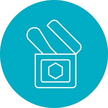 Modern b 'nin vektör illüstrasyonu kutu simgesinden yoksun