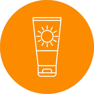 güneş kremi vektör simgesi modern basit illüstrasyon