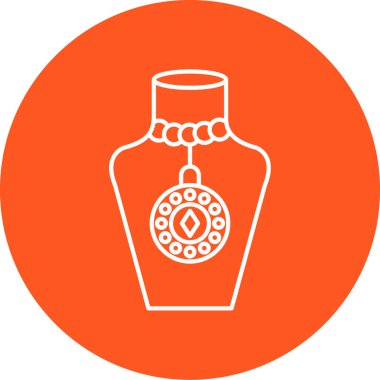 kolye simgesi vektörü web ve mobil uygulama tasarımınız için beyaz arkaplanda izole edildi