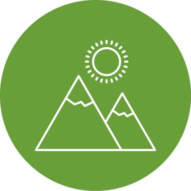 dağ simgesinin vektör illüstrasyonu