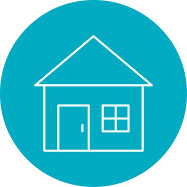 Tek ev simge vektör çizim